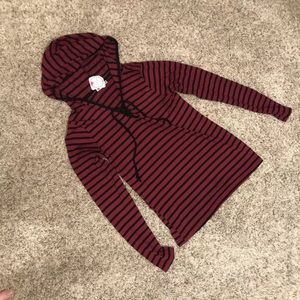 Heart Hips Striped Hooded Top | Size S